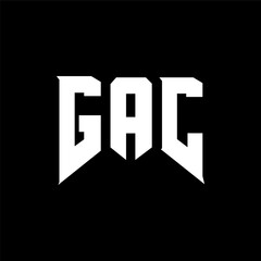 GAC letter logo design for technology company. GAC logo design black and white color combination. GAC logo, GAC vector, GAC design, GAC icon, GAC alphabet. GAC typography logo design.