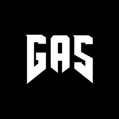 GAS letter logo design for technology company. GAS logo design black and white color combination. GAS logo, GAS vector, GAS design, GAS icon, GAS alphabet. GAS typography logo design.