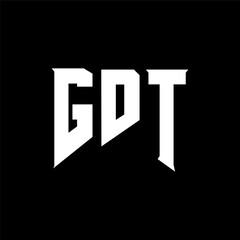 GDT letter logo design for technology company. GDT logo design black and white color combination. GDT logo, GDT vector, GDT design, GDT icon, GDT alphabet. GDT typography logo design.