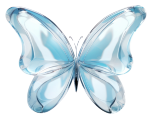 PNG Butterfly transparent glass white background.