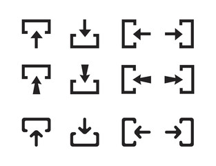 Modern thin line icons set of login vector