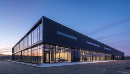 Obraz premium Modern Architectural Design in Twilight