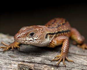 Close-up of a lizard on a tree branch