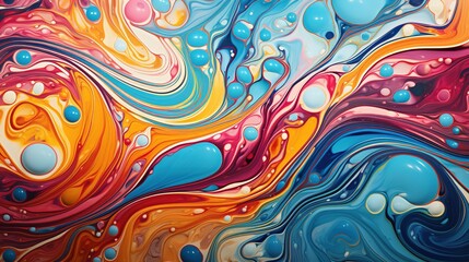 Traditional Ottoman Turkish marbling art patterns as abstract colorful background