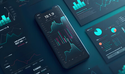 Naklejka premium investment and business graphic advertising backgrounds