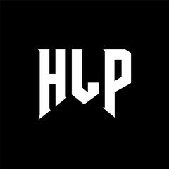 HLP letter logo design for technology company. HLP logo design black and white color combination. HLP logo, HLP vector, HLP design, HLP icon, HLP alphabet. HLP typography logo design.
