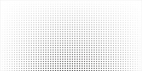 Abstract halftone background with wavy surface made of gray dots on white vector halftone. vektor