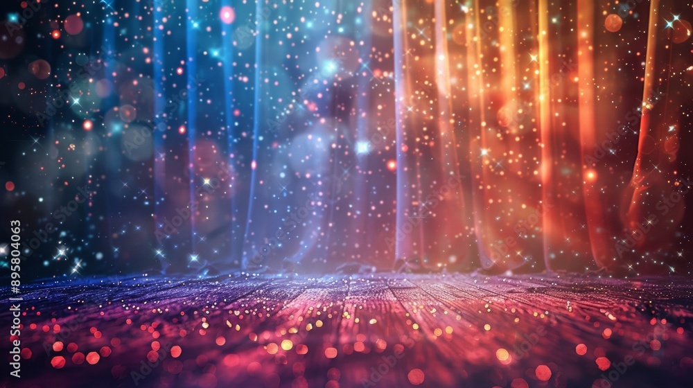 Poster abstract light bokeh on colorful background