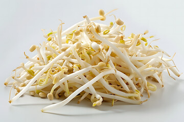 Whole Bean sprouts on a white background