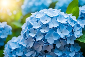 Hydrangea flower vibrant bokeh background, AI Generated