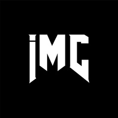 IMC letter logo design for technology company. IMC logo design black and white color combination. IMC logo, IMC vector, IMC design, IMC icon, IMC alphabet. IMC typography logo design.