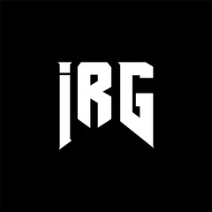 IRG letter logo design for technology company. IRG logo design black and white color combination. IRG logo, IRG vector, IRG design, IRG icon, IRG alphabet. IRG typography logo design.