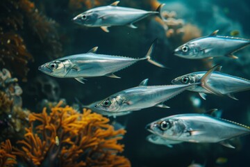 jacks swimming in formation