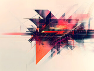 Geometric designs with background illustration