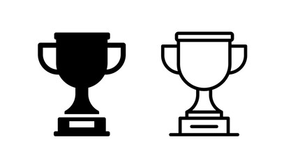 Trophy icon isolated on white background.