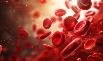 red blood cells medical background banner