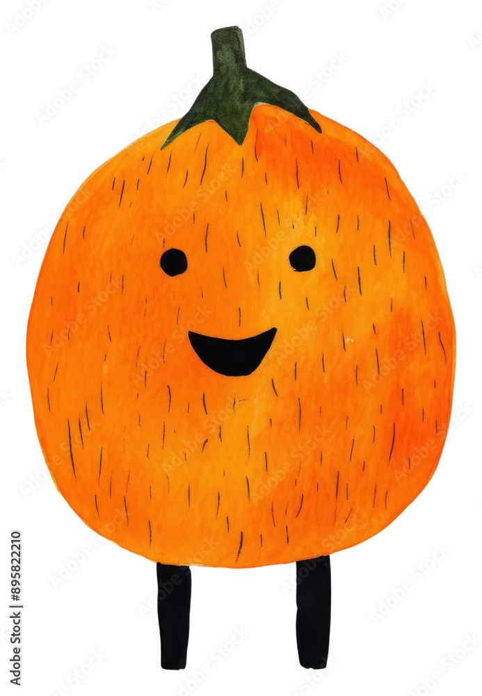 Poster PNG Cute pumkin vegetable pumpkin plant.