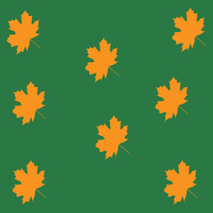 many leaves pattern on green background, 