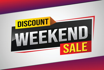 Weekend Special sale tag. Banner design template for marketing. Special offer promotion retail. background banner modern graphic design for advertising store shop, online store, website, landing page
