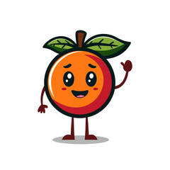 Cute fruit cartoon characters arranged in different facial expressions on a white background.