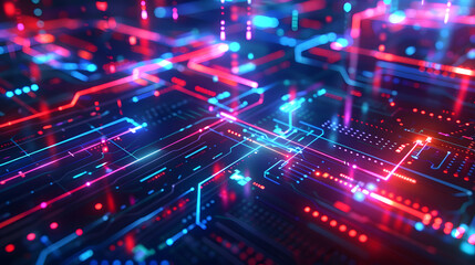 Abstract Background with Digital Futuristic Design.