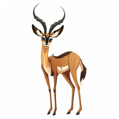 Fototapeta premium Antelope Western animal fashion cartoon isolated whitebackground 16:9