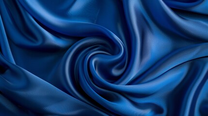 Fototapeta premium A satin background in royal blue, with intricate folds and a luxurious sheen