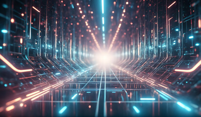 Simple glowing line background