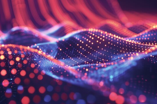 Abstract background Futuristic tech Highlighting  point data collection
