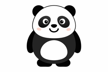 Funny Panda Vector Illustration on White Background Cartoon, Clipart, Line Art Design, Funny panda vector illustration on white background, perfect for cartoons, clipart, and line art designs
