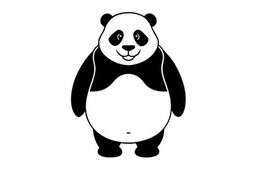 Funny Panda Vector Illustration on White Background Cartoon, Clipart, Line Art Design, Funny panda vector illustration on white background, perfect for cartoons, clipart, and line art designs