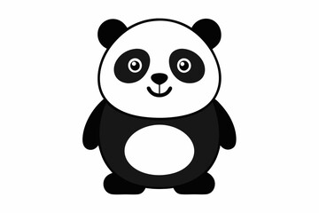 Funny Panda Vector Illustration on White Background Cartoon, Clipart, Line Art Design, Funny panda vector illustration on white background, perfect for cartoons, clipart, and line art designs