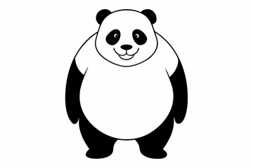 Funny Panda Vector Illustration on White Background Cartoon, Clipart, Line Art Design, Funny panda vector illustration on white background, perfect for cartoons, clipart, and line art designs