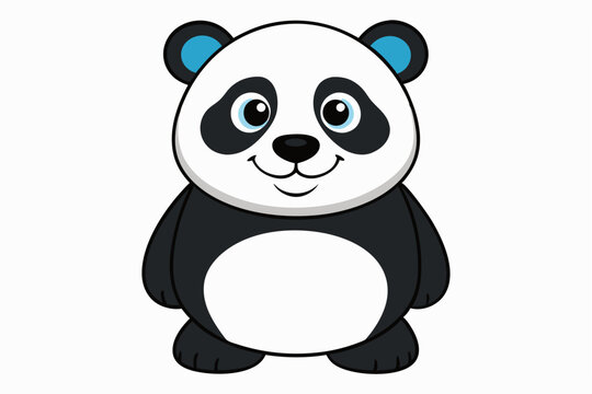 recommend clip art: Funny Panda Vector Illustration on White Background Cartoon, Clipart, Line Art Design, Funny panda vector illustration on white background, perfect for cartoons, clipart, and line art designs