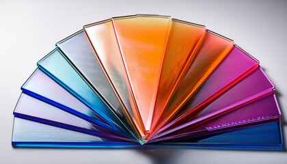 Rainbow of Rolled Paper Sheets in a Semi-Circle