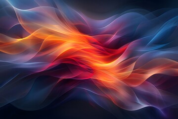 Obraz premium Abstract Colorful Waves: Vibrant Background Design for Posters and Digital Art