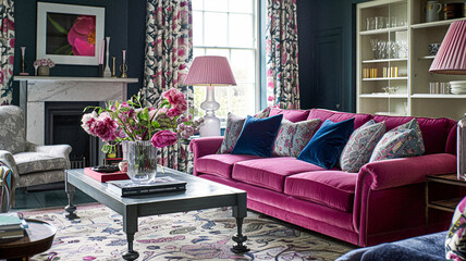 Cottage interior design and country house home decor and furniture, English countryside style interiors idea