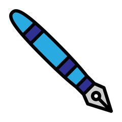 Ink Pen Vector Filled Icon Design