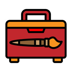 Tool Box Vector Filled Icon Design