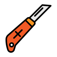 Paper Cutter Vector Filled Icon Design