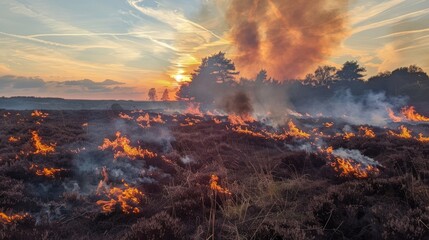 Preserving the heathland with controlled burning