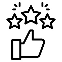 Stars icon Vector. Stars customer product rating review icon for apps and websites.