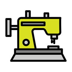 Sewing Machine Vector Filled Icon Design