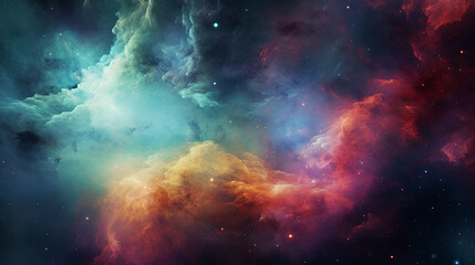 Fototapeta premium Cosmic Nebula Galaxy Abstract