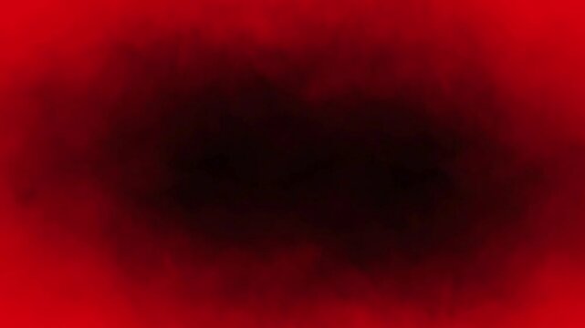 Floating red smoke on black background. Slow motion of fog smoke red color. scary dramatic scene of red smoke 