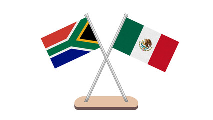  Mexico South Africa Flag