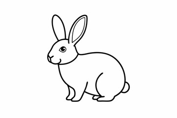 Funny Rabbit with White Background Vector Illustration, Cartoons, Clipart, and Line Art Design, Adorable funny rabbit vector illustration, perfect for cartoons, clipart, and line art designs