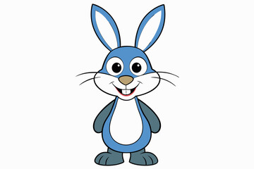 Funny Rabbit with White Background Vector Illustration, Cartoons, Clipart, and Line Art Design, Adorable funny rabbit vector illustration, perfect for cartoons, clipart, and line art designs