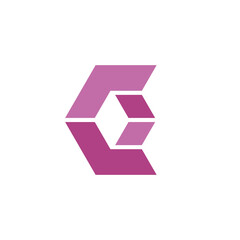 Cubic Letter C Logo design vector template