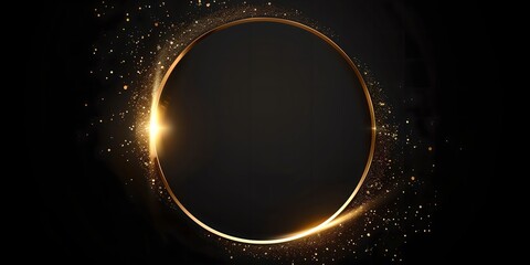 Thin gold thread from the center of the circle